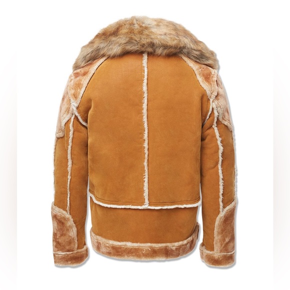 JORDAN CRAIG 91625 MEN'S EL JEFE SHEARLING MOTO JACKET, BLACK COFFEE SIZE L - Picture 3 of 13